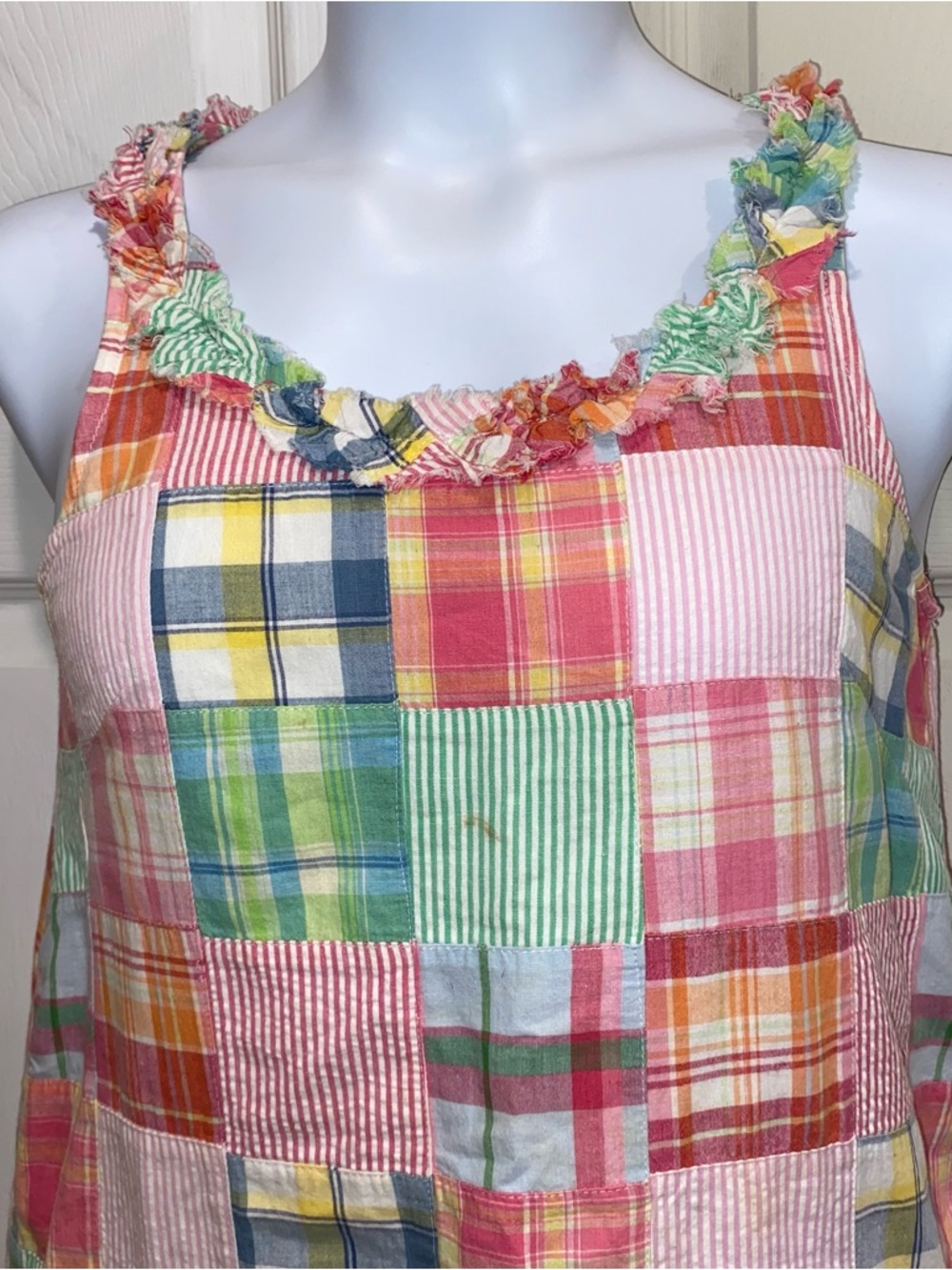 Girls Patchwork Ruffle-Trim Sundress - Multicolor - Picture 2 of 6